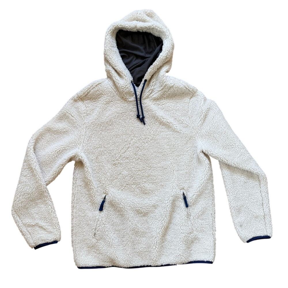 Chubbies The Snow Day Hi Pile Sherpa Hoodie Sz Men's Large Cream Beige